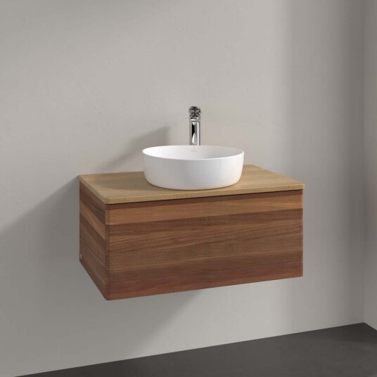 Villeroy & Boch Antao Servantskap med 1 skuff 80x50x36 cm u/lys Valnøtt/Eik