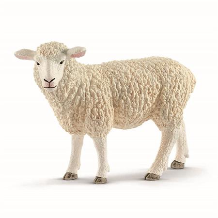 Schleich Sau Figur - Dyr i Plast - Hvit