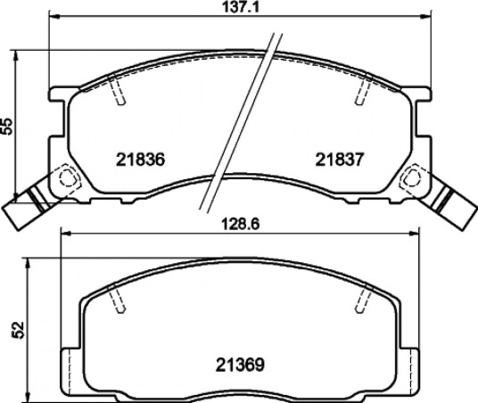 Bremseklosser sett HELLA 8DB 355 006-451