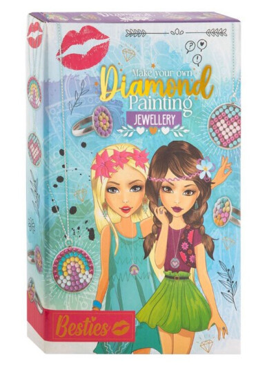 Besties Lag-Din-Egen Diamantmaling Smykkesett 26x17cm Besties Lag-Din-Egen Diamantmaling Smykkesett 26x17cm