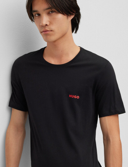 HUGO T-Shirt Rn Triplet P - Black - L