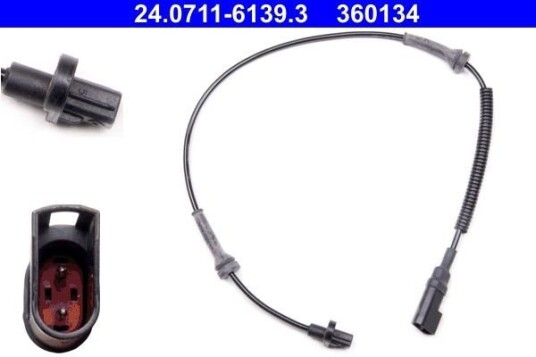 Sensor, ABS ATE 24.0711-6139.3