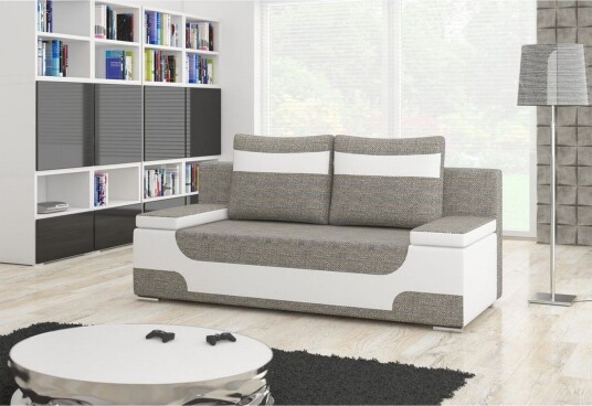 Sofa Eltap Area 200x90x92 cm Berlin 01 Soft 17 Grå Hvit