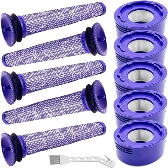 11 i 1 filtersett for Dyson V7 / V8 – HEPA filter vaskbart og gjenbrukbart