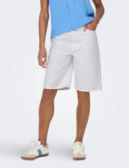 ONLY Onlsonny Hw Wide Dnm Shorts Noos White XS