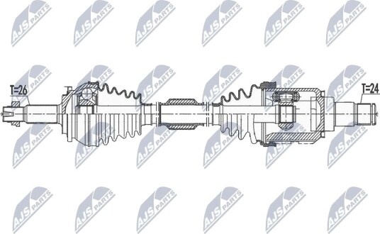 Nty Drivaksel NTY NPW TY 155
