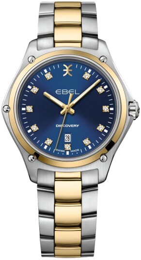Ebel Dameklokke 1216620 Discovery Blå/18 karat gult gull Ø33 mm