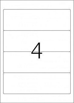 Mondi Etiketter A4 Igepa 190 X 61,0 Mm Hvit 100