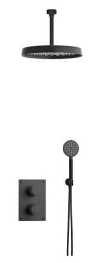Tapwell Arm7268 Takdusj Innbygging - Takmontert Svart Matt / 200mm Ø300mm