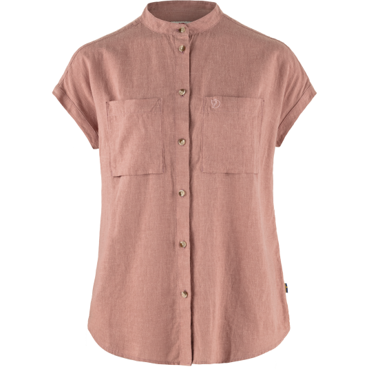 Fjellreven Women"s Övik Hemp Shirt Short Sleeve Dusty Rose L