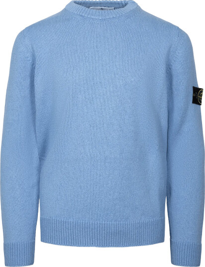 Stone Island Kids Junior Logo Patch Sweater Blue 140