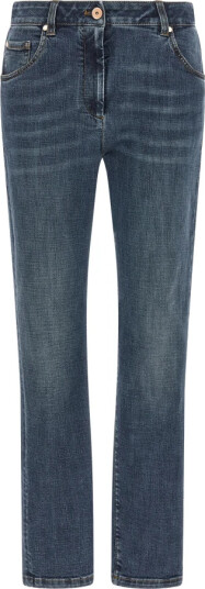Brunello Cucinelli Dame Jeans Blå S,
