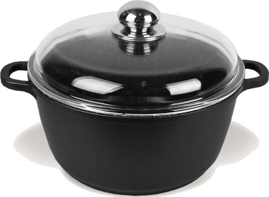 Maestro MR4616C Gryte med glasslokk   1L keramisk belegg   svart