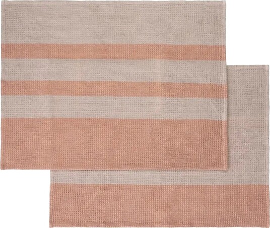 Blomus Set Of 2 Tea Towels 70 X 50 Cm Gano Mourning Dove/ Cedar Wood Pink 70X 50CM Blomus Set Of 2 Tea Towels 70 X 50 Cm Gano Mourning Dove/ Cedar Wood Pink 70X 50CM