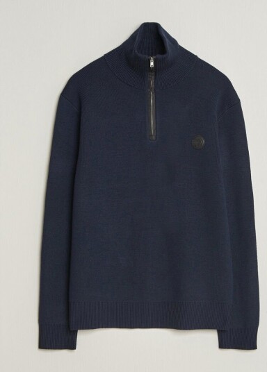Tiger of Sweden Hamish Wool Heavy Knitted Half Zip Night Grape