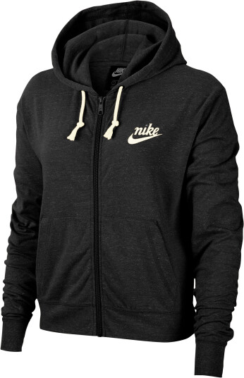 Nike Nsw Gym Vintage Hoddie Dame Black/Sail M