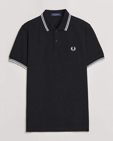 Fred Perry Twin Tipped Polo Shirt Black Fred Perry Twin Tipped Polo Shirt Black