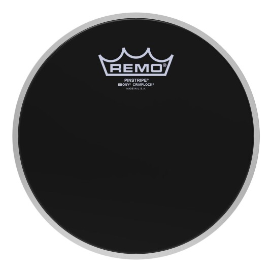 Remo Ps-0408-Mp- Pinstripe Ebony Crimplock Tenor Drumhead, 8"