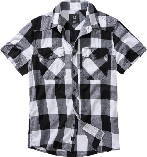 Brandit Checkshirt Kortermet skjorte XL Svart Hvit Brandit Checkshirt Kortermet skjorte XL Svart Hvit