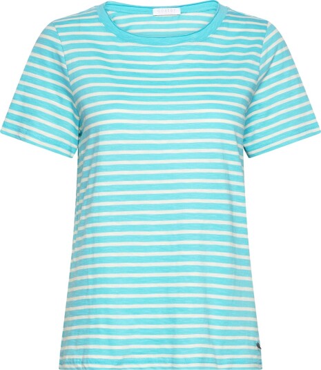 Coster Copenhagen T Shirt With Stripes Mid Sleeve Blue XS