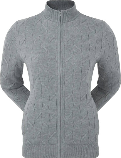FootJoy Full-Zip Lined Pullover - Grey - XL