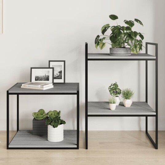 Vegghyller 4 stk grå sonoma 40x50x1,5 cm konstruert tre 8721012209237