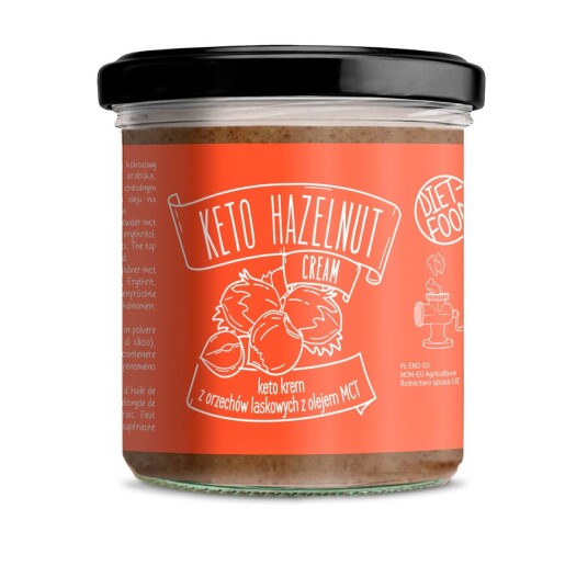 Diet Food keto hasselnøttkrem med MCT olje 300 g Diet Food keto hasselnøttkrem med MCT olje 300 g