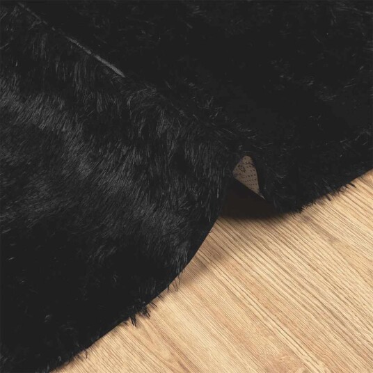 Flossteppe med lang luv NAVARRA svart 120x120 cm polyester 8721158558480 Flossteppe med lang luv NAVARRA svart 120x120 cm polyester 8721158558480