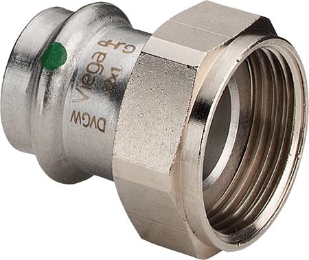 Viega Inox Forskruning ¾"X15mm Inox Rustfri Stål Muffe/Muffe Sc-Contur Kort