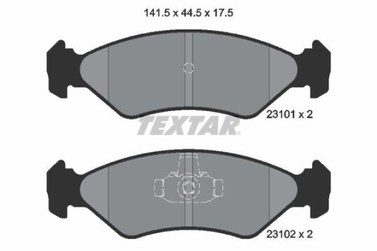 Bremseklosser TEXTAR 2310101 Bremseklosser TEXTAR 2310101