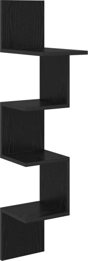 vidaXL Vegghylle Veggmontert Svart eik 32 x 21 x 107 cm Konstruert tre