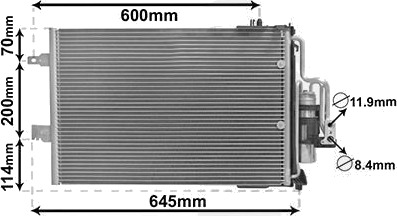 VAN WEZEL 37005385 Kondensator, klimaanlegg