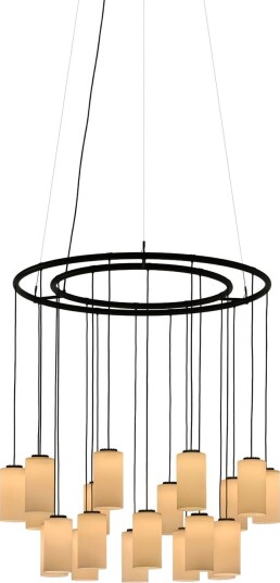 Santa & Cole Cirio Lysekrone S Taklampe Hvit Opal/ Glass