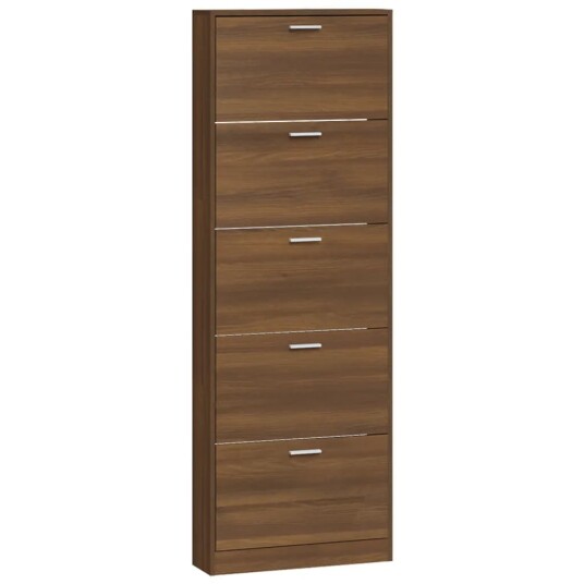 vidaXL Skoskap brun eik 59x17x169 cm konstruert tre vidaXL Skoskap brun eik 59x17x169 cm konstruert tre