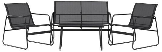 Venture Design Scopello sofagruppe Svart 2 seters sofa 2 lenestoler & bord 75 x 45 cm Svart Venture Design Scopello sofagruppe Svart 2 seters sofa 2 lenestoler & bord 75 x 45 cm Svart