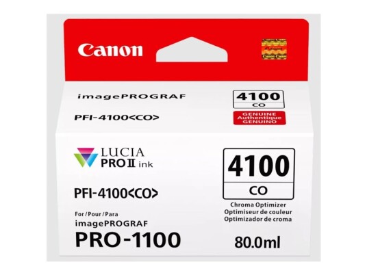 Canon Pfi-4100 Co - 80 Ml - Kromaoptimerer - Original - Hengeboks - Blekkbeholder - For Imageprograf Pro-1100 Canon Pfi-4100 Co - 80 Ml - Kromaoptimerer - Original - Hengeboks - Blekkbeholder - For Imageprograf Pro-1100