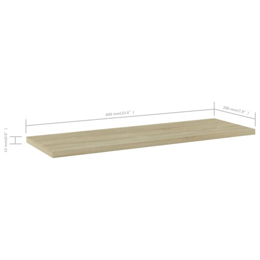 Hylleplater 4 stk sonoma eik 60x20x1,5 cm sponplate 8720286244777 Hylleplater 4 stk sonoma eik 60x20x1,5 cm sponplate 8720286244777