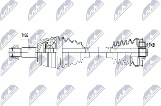 NTY NPW-FT-091 Drivaksel NTY NPW-FT-091 Drivaksel