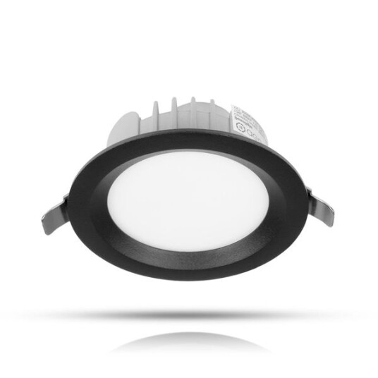 Downlight AGGE Round Flood Antiglare Black   IP44 / CCT / Dimbar 12W / 100 mm