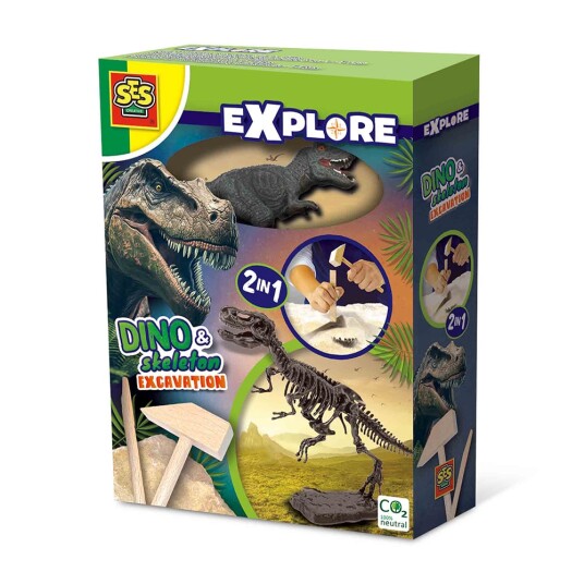 SES Creative Excavation Dino and Skeleton 3 assorted S25090 SES Creative Excavation Dino and Skeleton 3 assorted S25090
