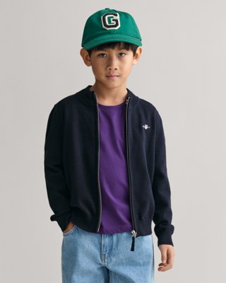 Shield cardigan i bomull til barn EVENING BLUE 110/116