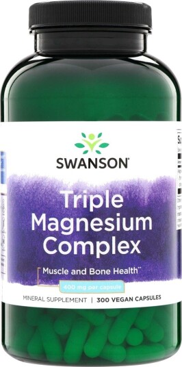 Magnesium 400 mg trippel kompleks – 300 vegkapsler