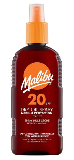Malibu Dry Oil Spray SPF 20 200 ml Vannbestandig Solkrem Malibu Dry Oil Spray SPF 20 200 ml Vannbestandig Solkrem