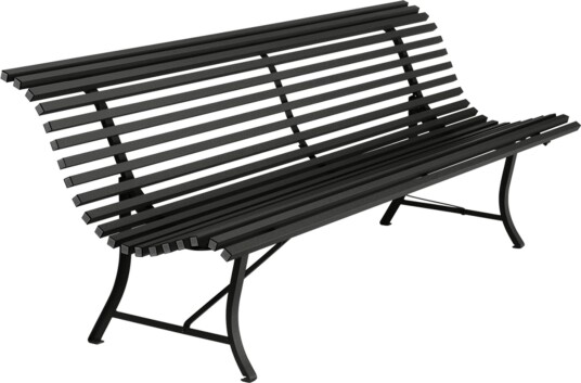 Fermob - Louisiane Bench 200 Cm Liquorice 42 - Hagebenker - Svart - Metall Fermob - Louisiane Bench 200 Cm Liquorice 42 - Hagebenker - Svart - Metall