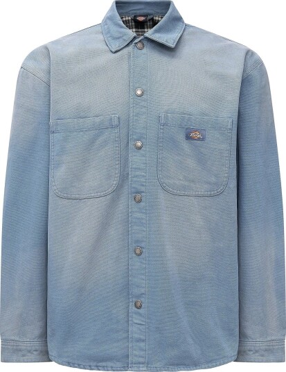 Dickies Flannel Lined Canvas Shacket   RETRO INDIGO   S