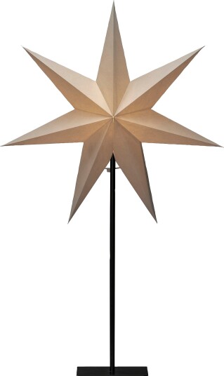 Jotex Papirstjerne metallfot høyde 80 cm Greige 1744899020