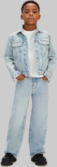 Calvin Klein Denim Aop Trucker Jacket Blue 170