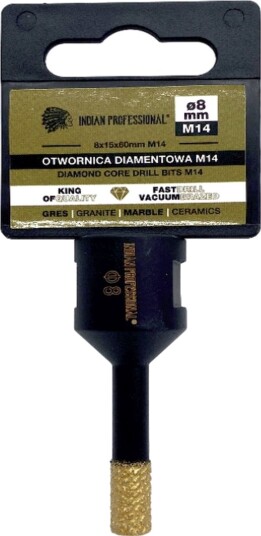 Indian Professional Diamantkrone M14 8 Mm Tørr Boring /Indian Professional