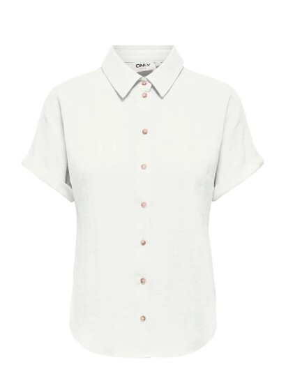 ONLY Onlita S/S Linen Look Shirt Tlr White 36 ONLY Onlita S/S Linen Look Shirt Tlr White 36