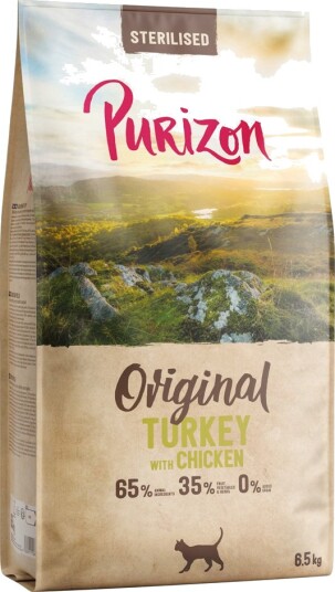 Purizon Tørrfôr Adult Sterilised & Kornfri Ny Kylling Kalkun 6.5 kg Purizon Tørrfôr Adult Sterilised & Kornfri Ny Kylling Kalkun 6.5 kg